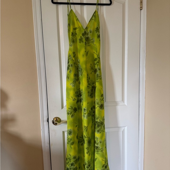 Zara Floral Green Maxi Dress- NEW WITH TAGS - Picture 1 of 3